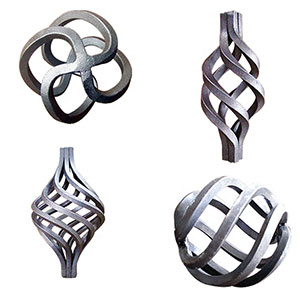 Wrought iron baskets