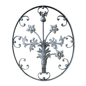 Wrought iron fence panel