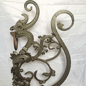Wrought iron fence panel
