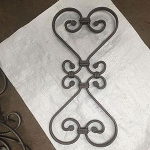 Wrought iron fence panel