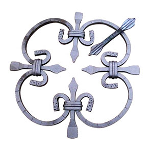 Wrought iron fence panel