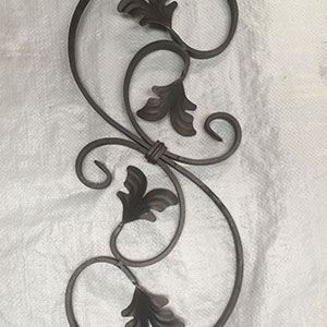 Wrought iron fence panel