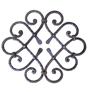 Wrought iron fence panel