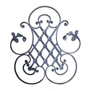 Wrought iron fence panel
