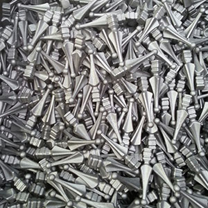 Wrought iron forged steel spea