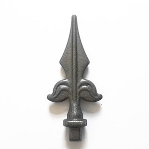 Wrought iron forged steel spea